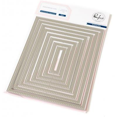 Pinkfresh Studio Die Set - Nested Rectangles Diagonal Stitch